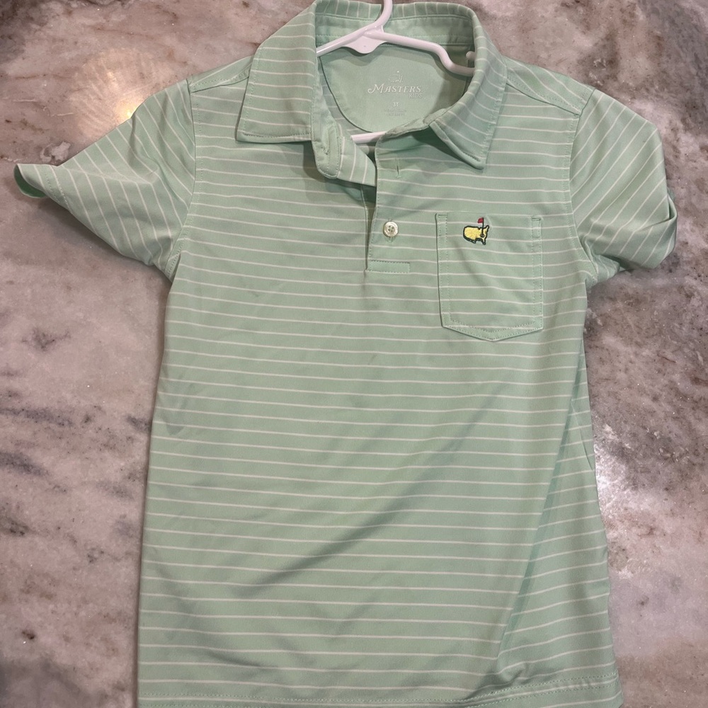 3T Masters Light Green Striped Kids Polo